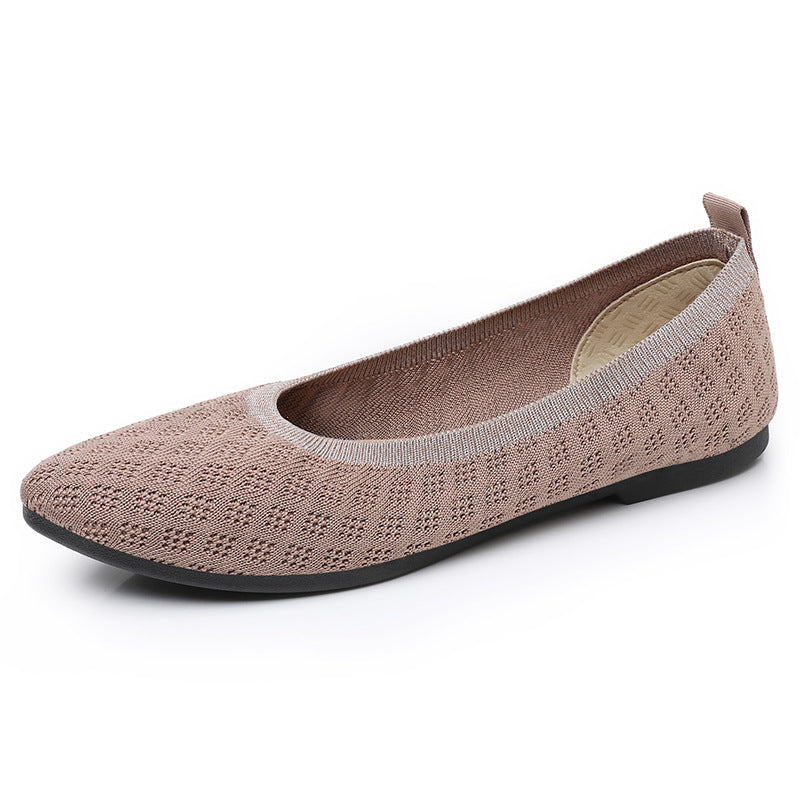 Women's knitted ballerina slip-on with breathable 3D structure and padded memory footbed Mune Fashion