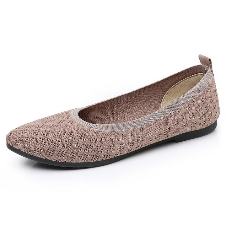 Women's knitted ballerina slip-on with breathable 3D structure and padded memory footbed Mune Fashion