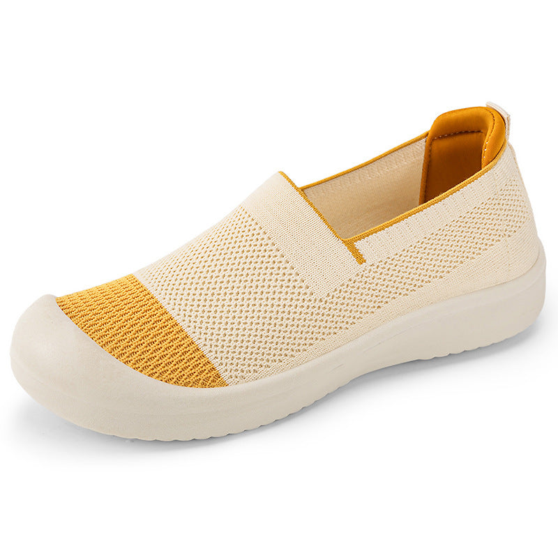 Women’s lightweight knitted slip-on sneaker with reinforced toe cap and shock-absorbing EVA platform sole Mune Fashion