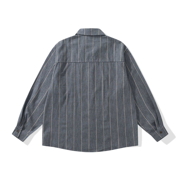 Men's lightweight overshirt in relaxed fit with fine striped texture Mune Fashion