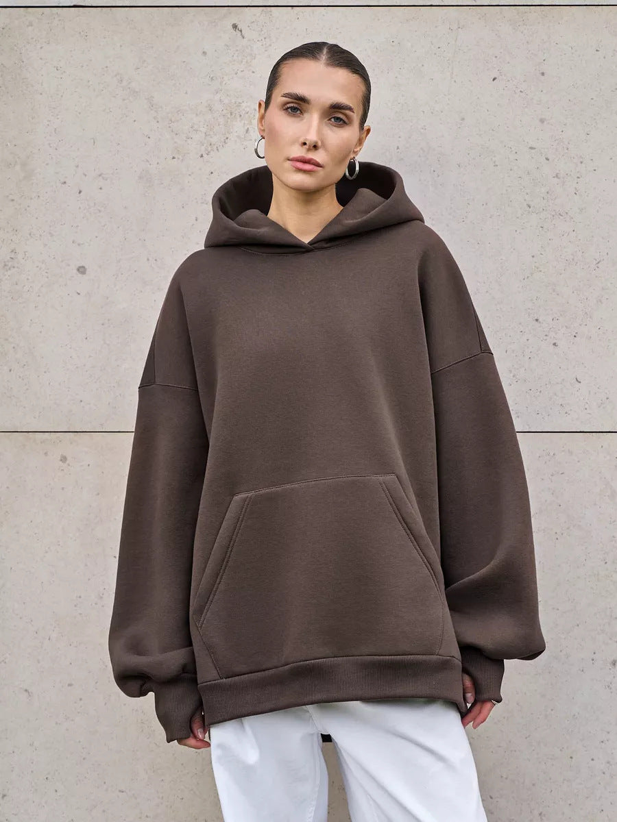Women Oversized Hoodie with Extra Wide Cut and Kangaroo Pocket Mune Fashion