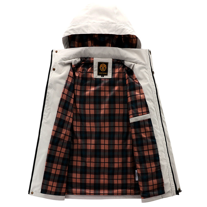 Men's urban softshell parka with adjustable hood, chest zipper, and thermal insulation Mune Fashion
