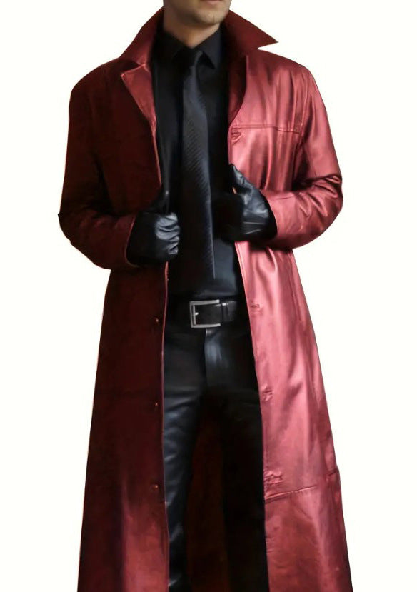Mune | Long Leather Coat for Men