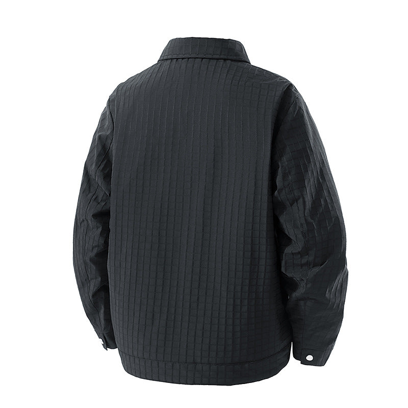 Men's Patterned Transitional Jacket with Fleece Lining Mune Fashion