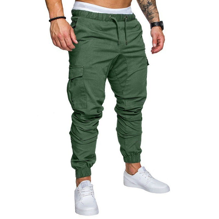 Men's tailored cargo jogger with elastic waistband, drawstring, and patch pockets Mune Fashion
