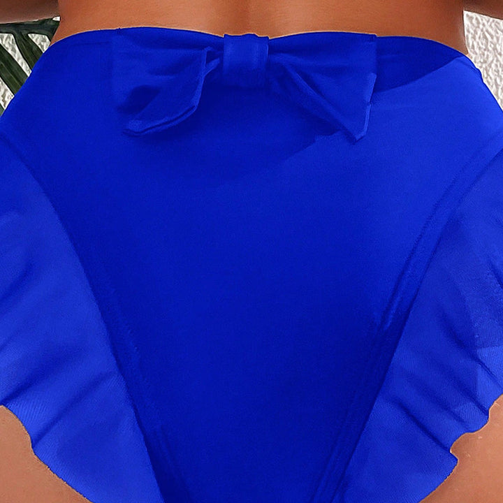 Women's High-Waisted Swim Shorts with Ruffle Details Mune Fashion