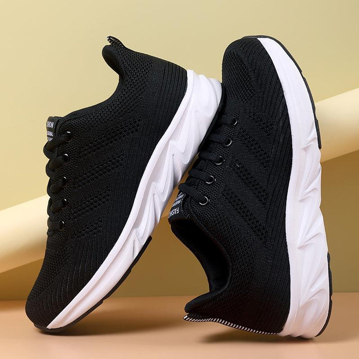 Women's lightweight breathable knitted running shoes with viscoelastic insole and shock-absorbing midsole Mune Fashion
