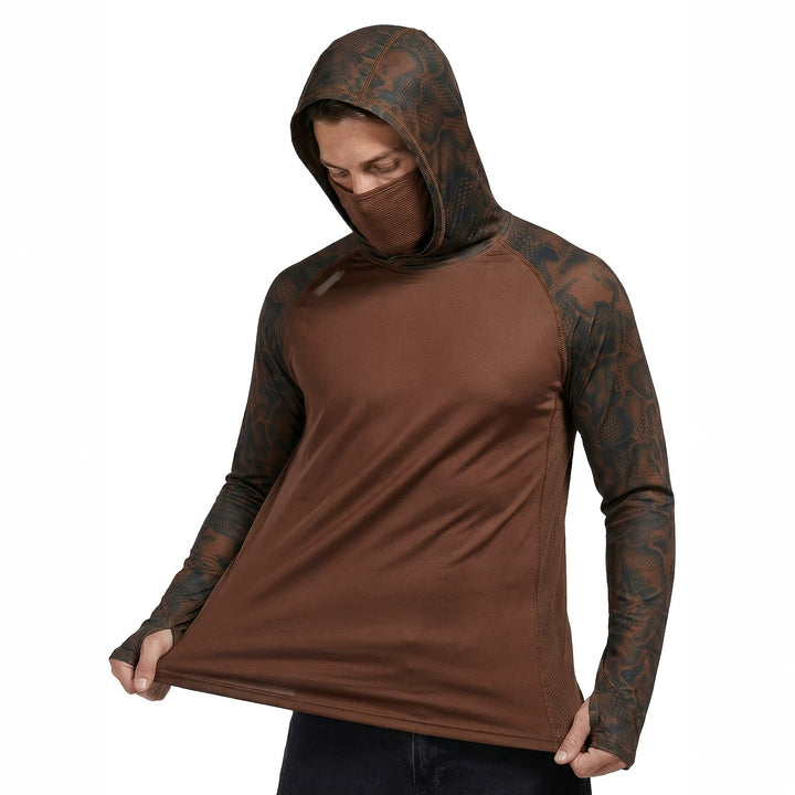 Men's Sporty Long Sleeve Shirt with Hood