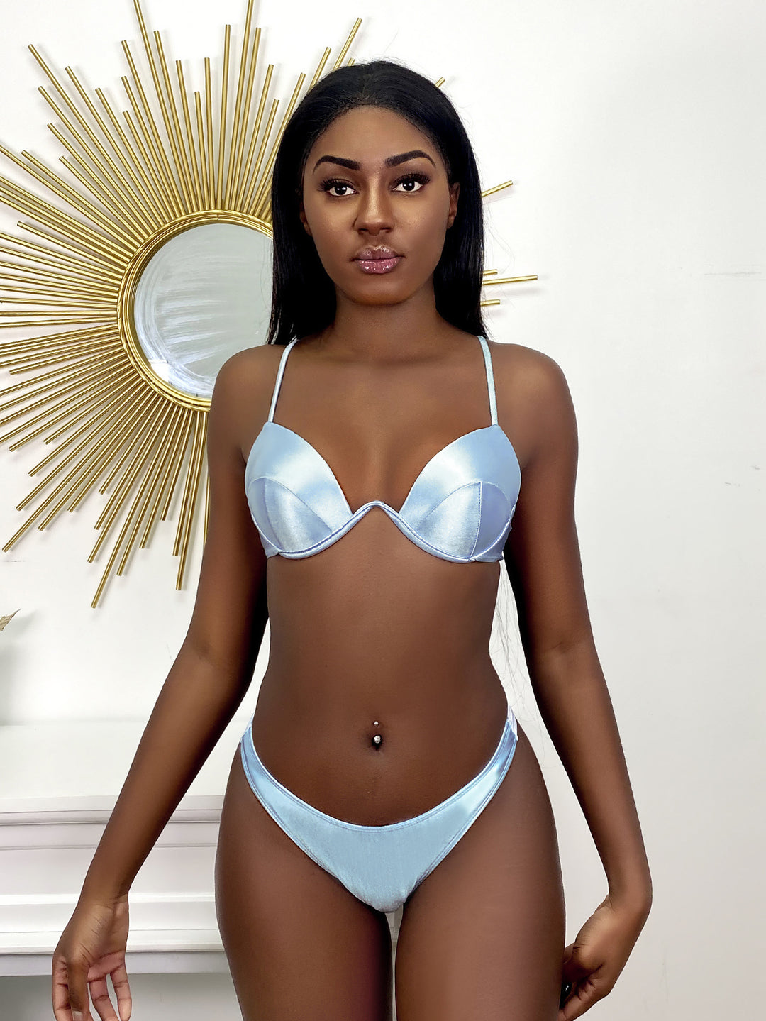 Women's Push-Up Bikini with Shiny Cups Mune Fashion