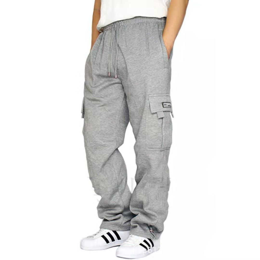 Men's casual cargo joggers with drawstring waistband and patched cargo pockets Mune Fashion
