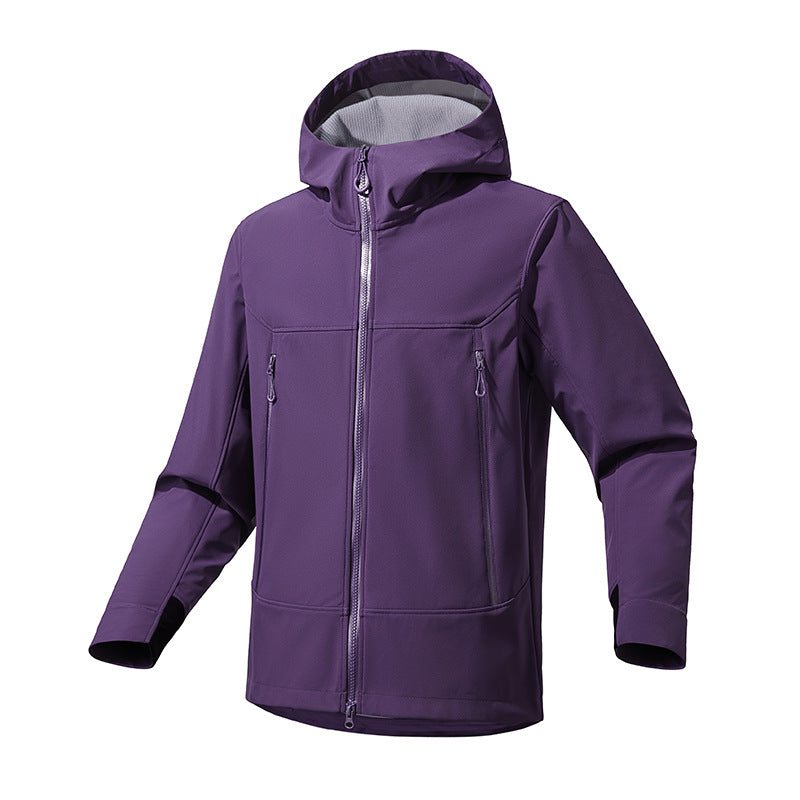 Women Breathable Softshell Hoodie with Water-Repellent Membrane and Two-Way Zipper Mune Fashion