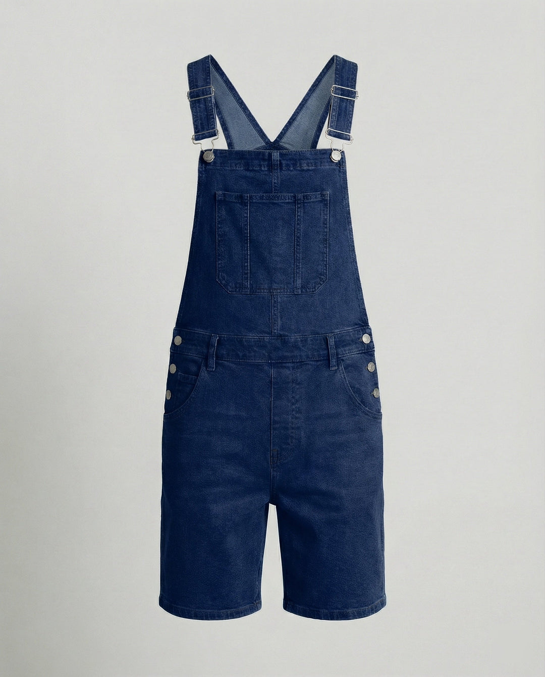 Men's Denim Bib Shorts with Pockets