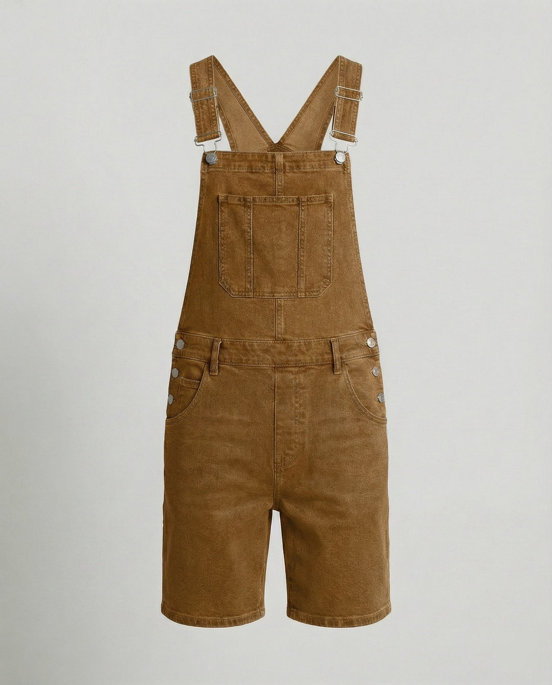 Men's Denim Bib Shorts with Pockets