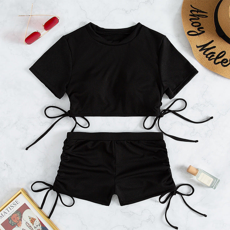 Women's Crop Top and Shorts Set Mune Fashion