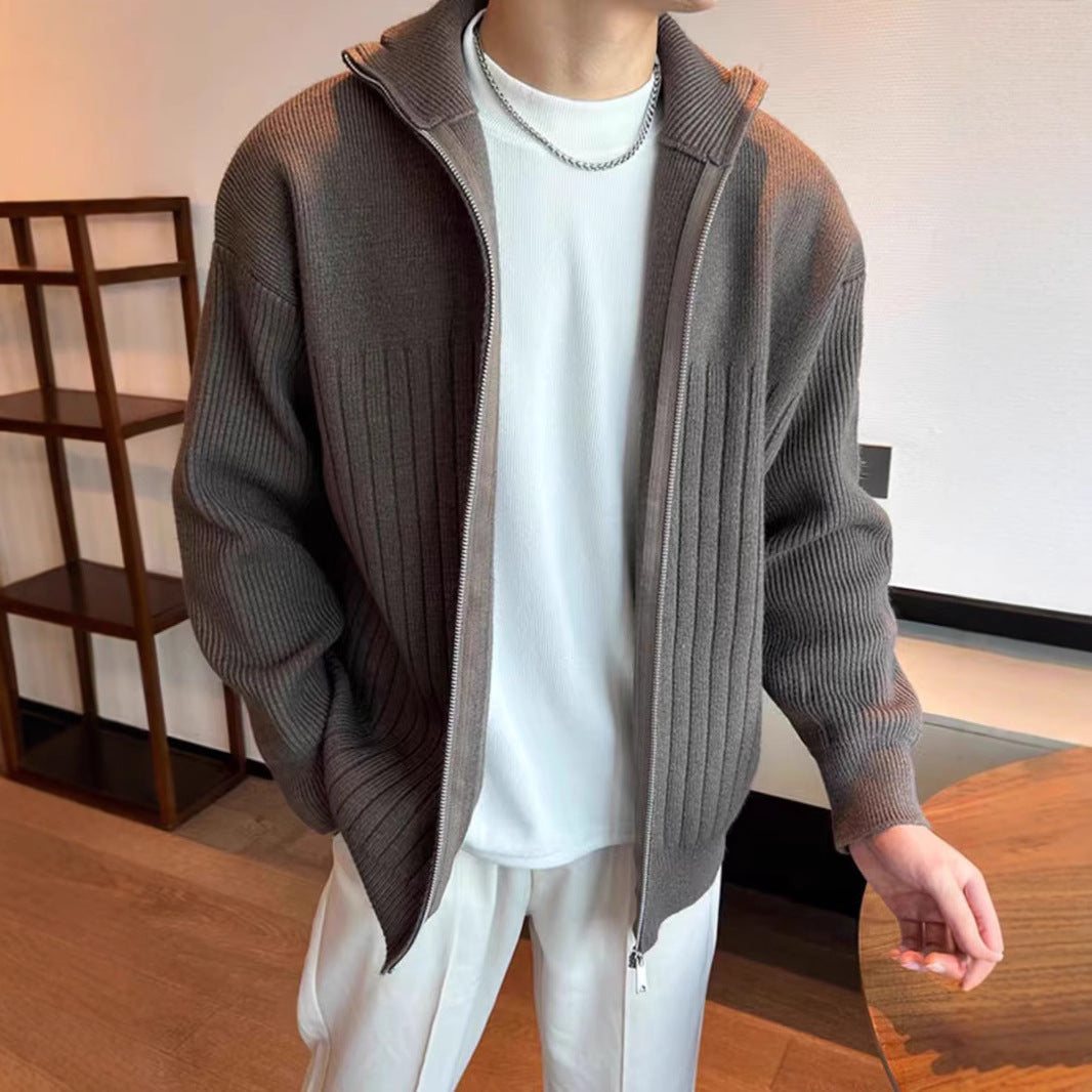 Men's Fashionable Zip-up Cardigan Mune Fashion