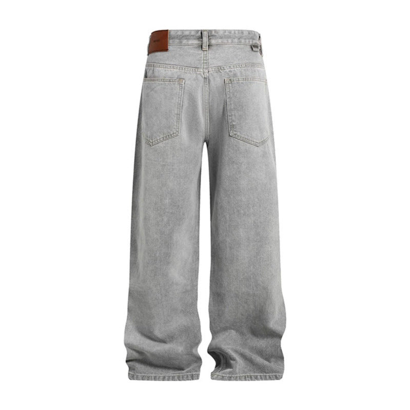 Women's wide high-waisted jeans in palazzo cut with destroyed details Mune Fashion
