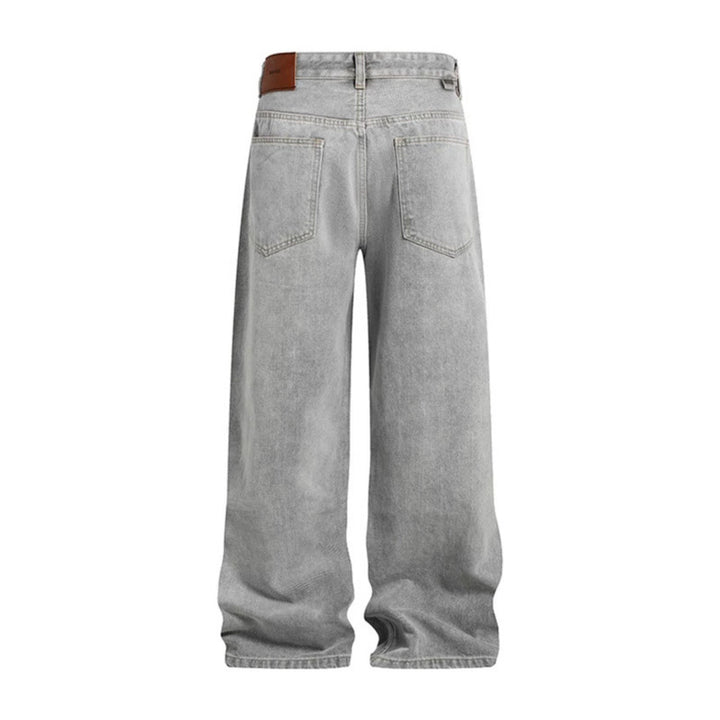 Women's wide high-waisted jeans in palazzo cut with destroyed details Mune Fashion
