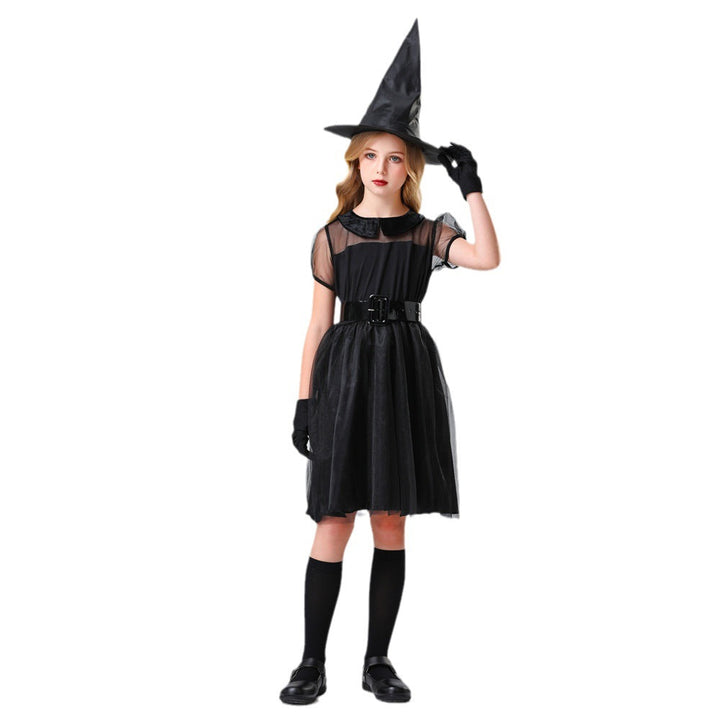 Girl Witch Costume with Tulle Skirt and Accessories Mune Fashion