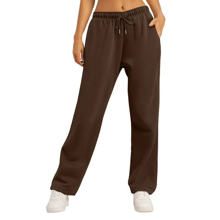 Ladies nan extra-soft Relax pants with high comfort waistband drawstring and straight leg Mune Fashion