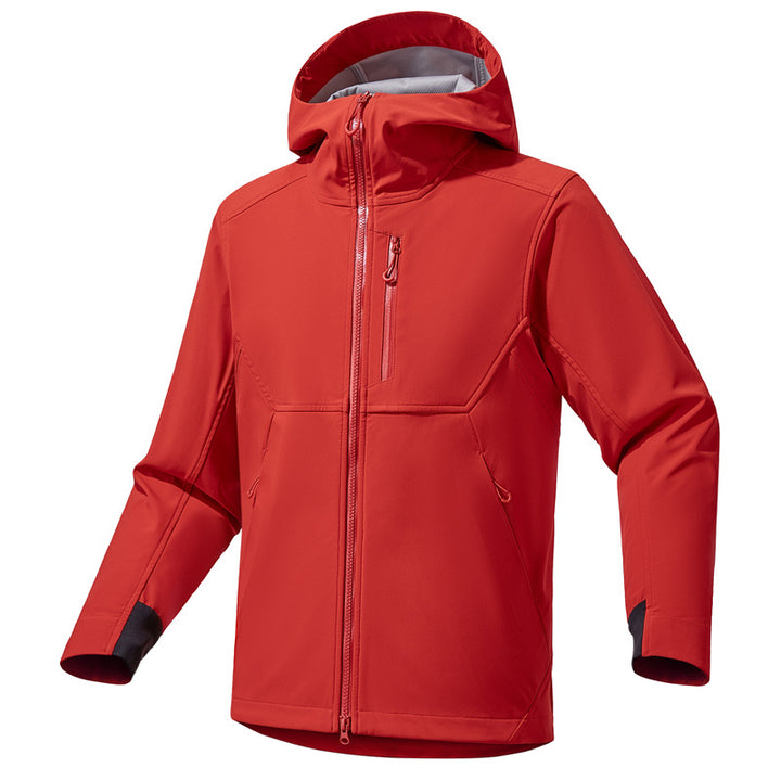 Men's Technical Softshell Hoodie Jacket with Hood, windproof membrane and ergonomic fit Mune Fashion