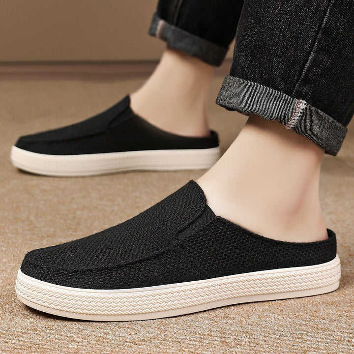Ladies nan Slip-On Mule Sneaker with woven textile upper material and profiled rubber sole Mune Fashion