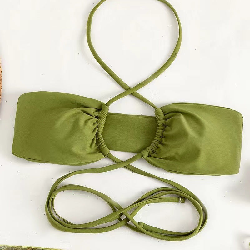 Women's bikini set with sophisticated wrap design and decorative top Mune Fashion