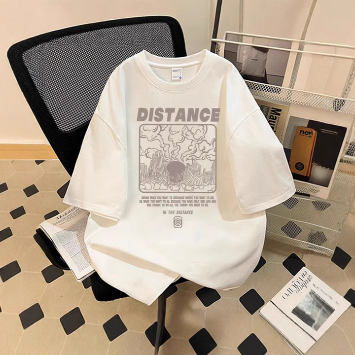 Women's Oversized T-Shirt with Creative Graphic Print Mune Fashion