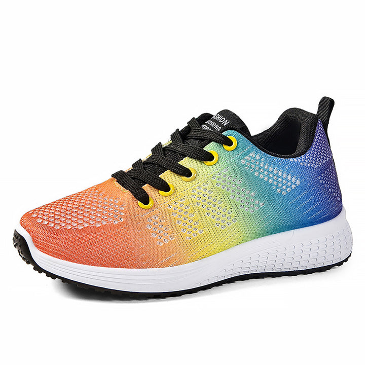 Men's lightweight knit running shoe with visible air cushioning and stable heel support Mune Fashion