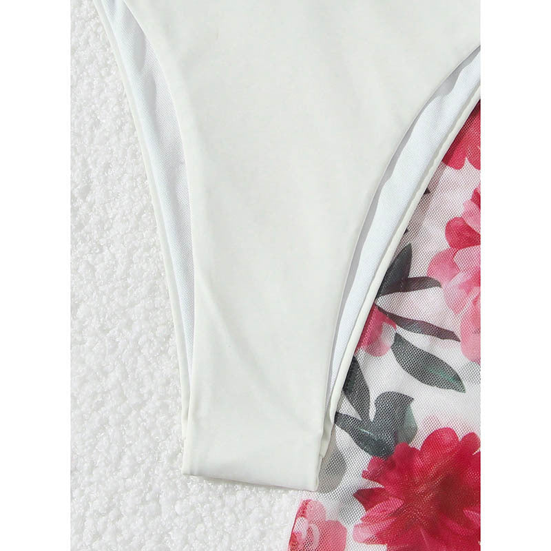Ladies Bikini Set with floral wrap skirt Mune Fashion