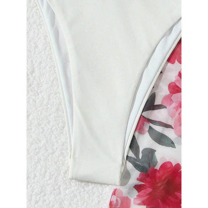 Ladies Bikini Set with floral wrap skirt Mune Fashion