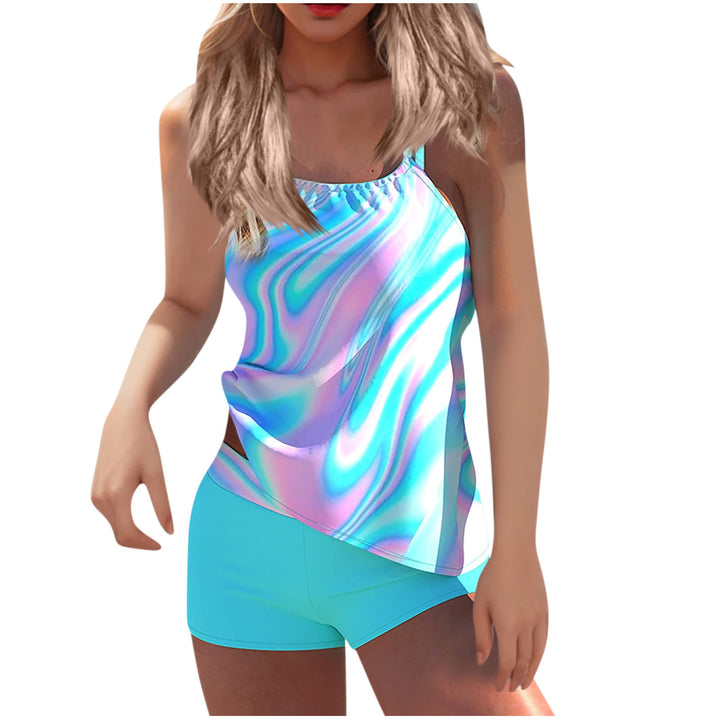 Women's Sporty Tankini Set with Stylish Top and Comfortable Shorts Mune Fashion