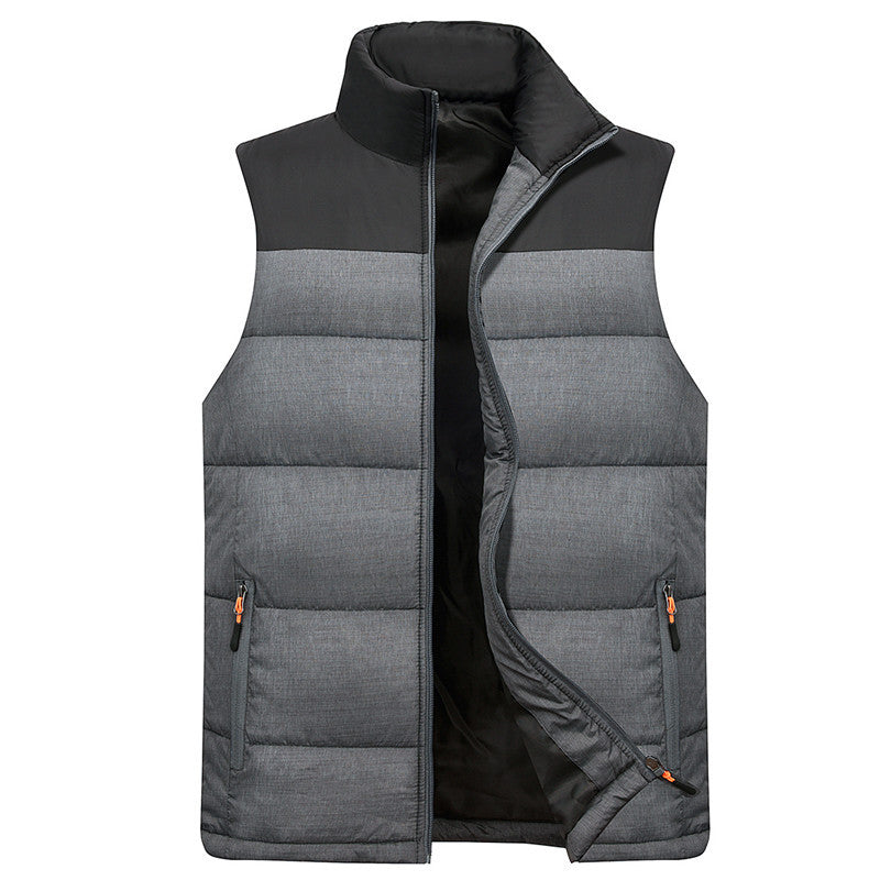 Men's Lightweight Quilted Vest with High Collar Mune Fashion