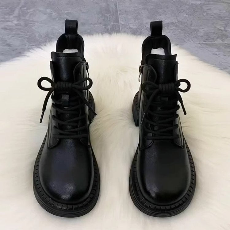 Women Fashionable Chunky Boots Mune Fashion