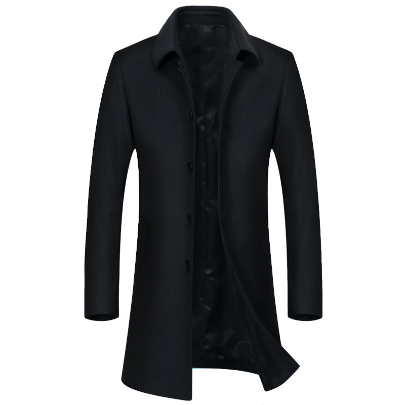 Men's Modern Business Coat with Light Thermal Lining and Straight Cut Mune Fashion