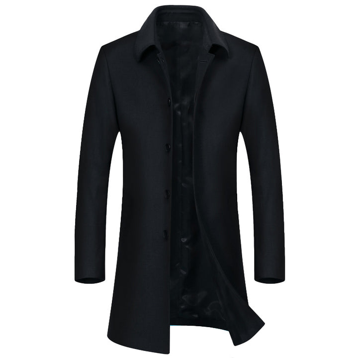 Men's Modern Business Coat with Light Thermal Lining and Straight Cut Mune Fashion