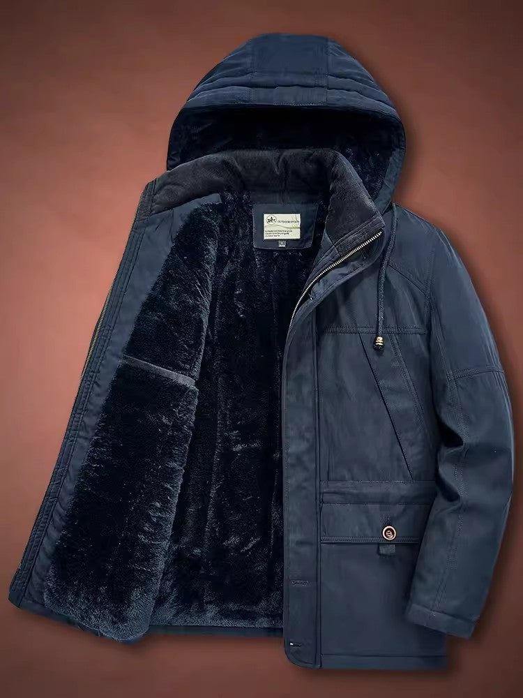 Men's winter parka with teddy fleece lining and hood Mune Fashion