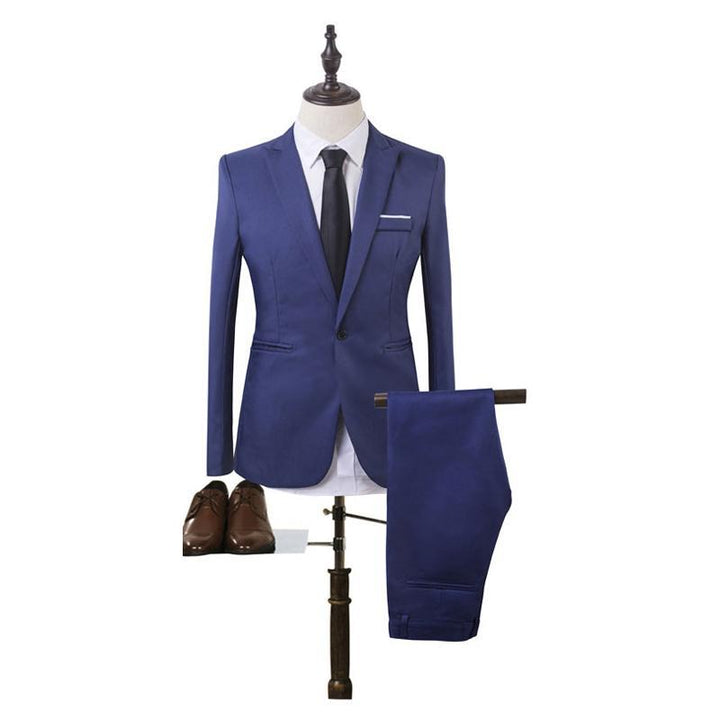 Men's slim business suit with tailored jacket and chinos Mune Fashion