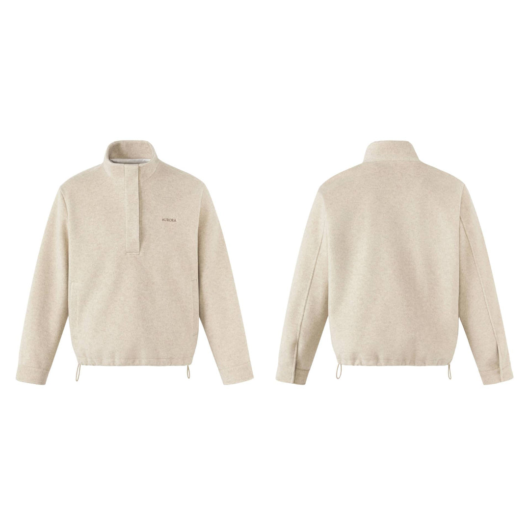 Unisex Short Cut Oversized Funnel Sweater with Drawstring and Kangaroo Pocket Mune Fashion