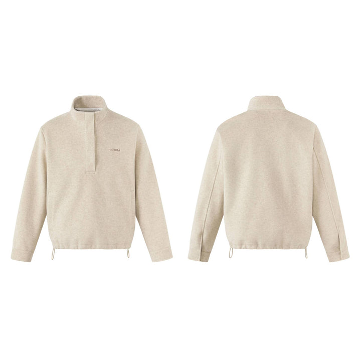 Unisex Short Cut Oversized Funnel Sweater with Drawstring and Kangaroo Pocket Mune Fashion