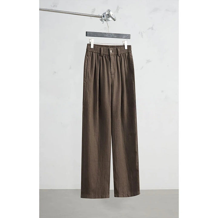 Women Wide-Cut Linen Pants Mune Fashion
