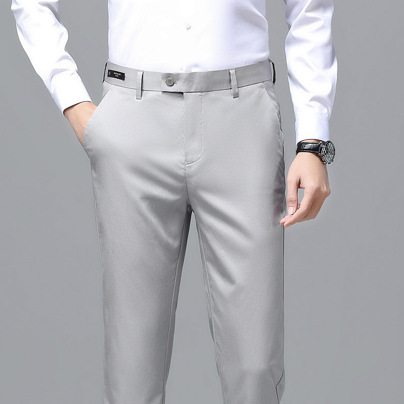 Men's Elegant Business Chino with Stretch Comfort and Slim Hem Mune Fashion