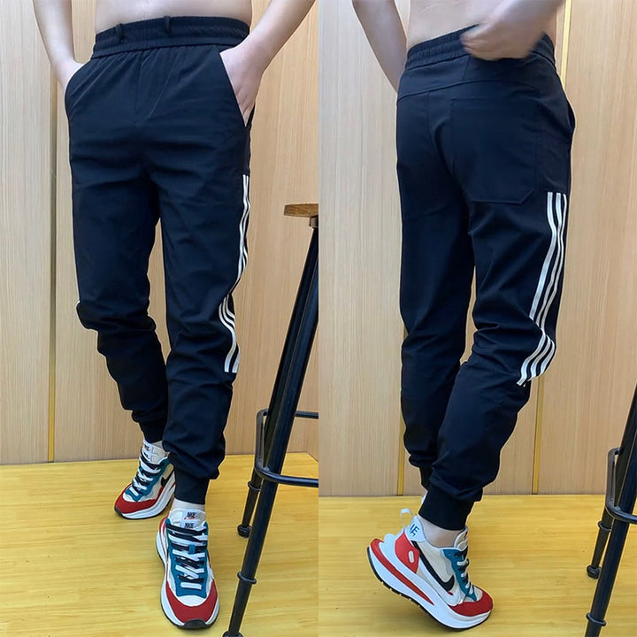 Men's Comfortable Casual Pants with Elastic Waistband Mune Fashion