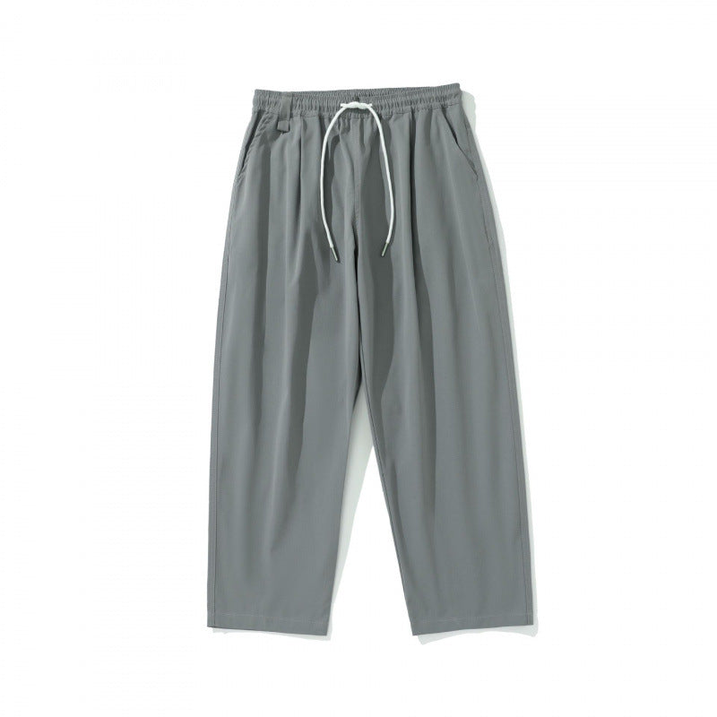 Men's loosely cut relaxed-fit pants with elastic waistband and drawstring Mune Fashion