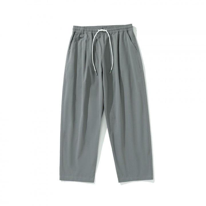 Men's loosely cut relaxed-fit pants with elastic waistband and drawstring Mune Fashion