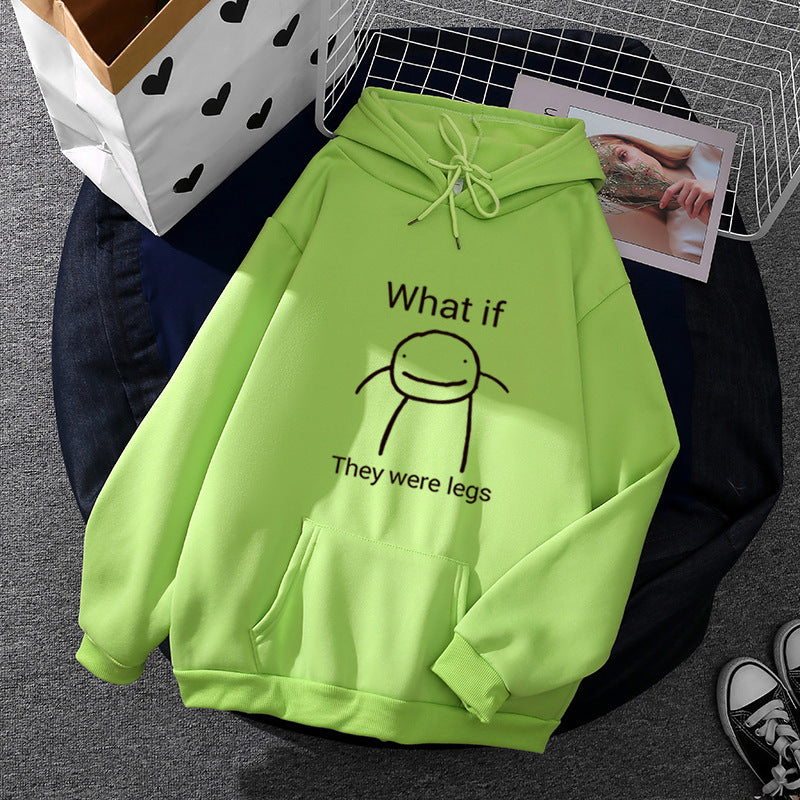 Women's oversized hoodie with kangaroo pocket and humorous comic print Mune Fashion