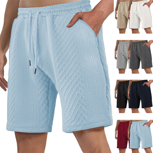 Men's structured lounge shorts with elastic waistband drawstring and side pockets Mune Fashion