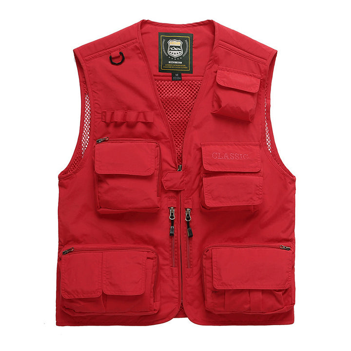 Men's multifunctional fishing and utility vest with mesh insert Mune Fashion