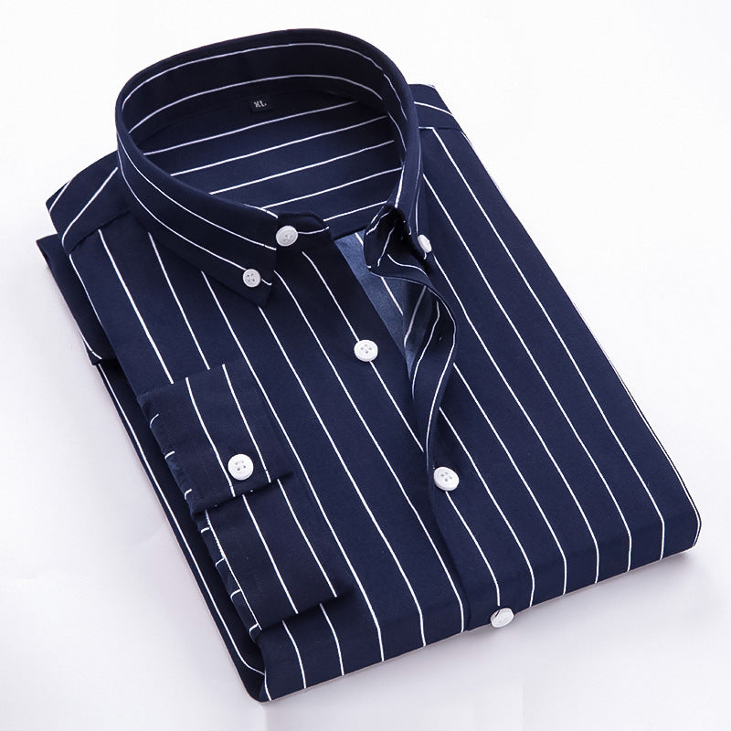Men's striped business shirt with button-down collar and tailored silhouette Mune Fashion