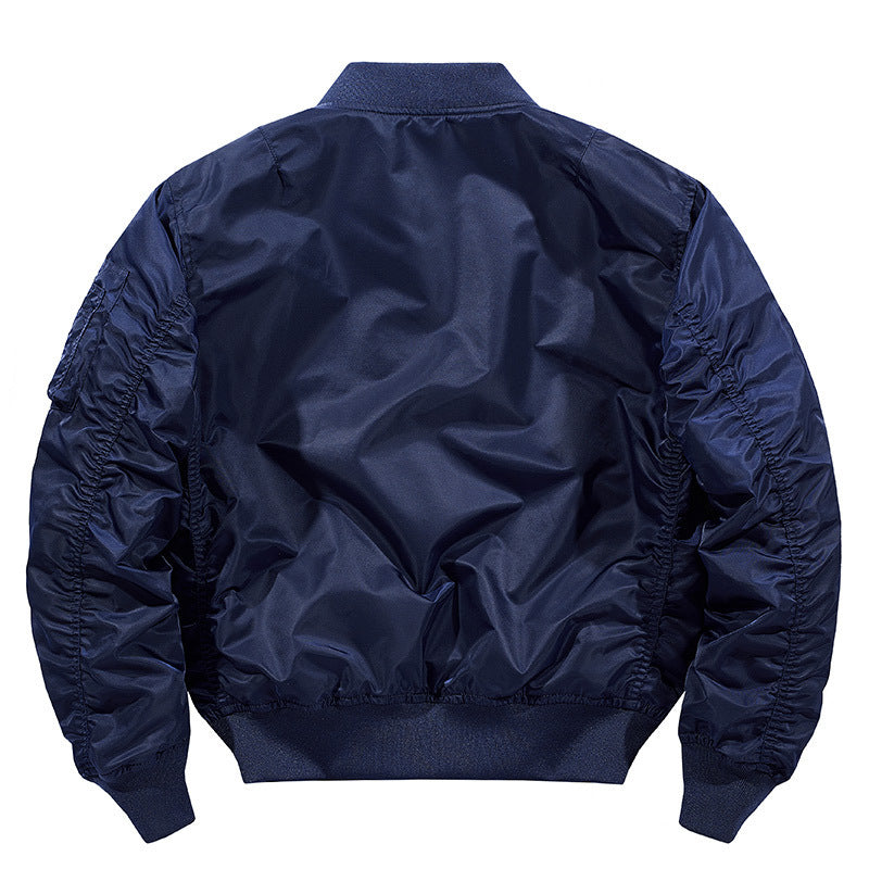 Men's flight bomber jacket made of technical nylon with ribbed cuffs and arm pocket Mune Fashion