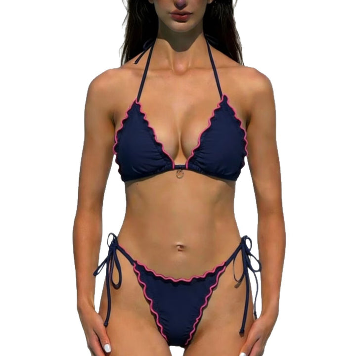 Women's Halter Bikini with Ruffle Details Mune Fashion